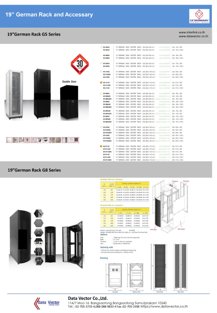 19″ German Rack Products – Data Vector Co.,LTD